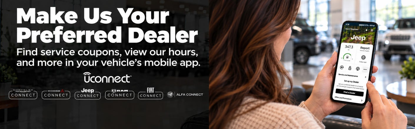 uconnect® make us your preferred dealer | Country Chrysler Dodge Jeep RAM Oxford in Oxford PA